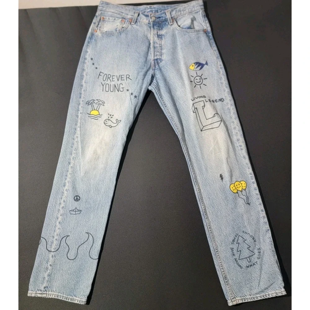 Levi's Premium 501 '93‎ Straight Jeans Young Legend Men's 31X32